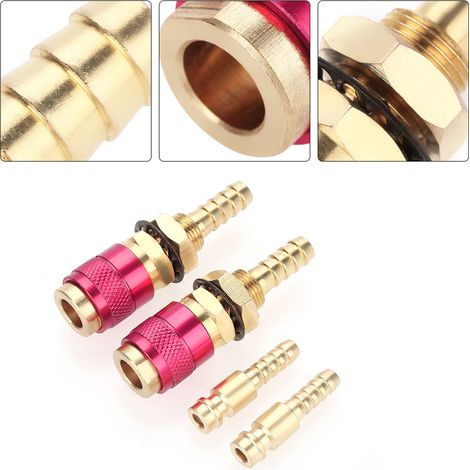 2 Stück 8 mm wassergekühlte Gasadapter für WIG-Schweißbrenner (1/5)