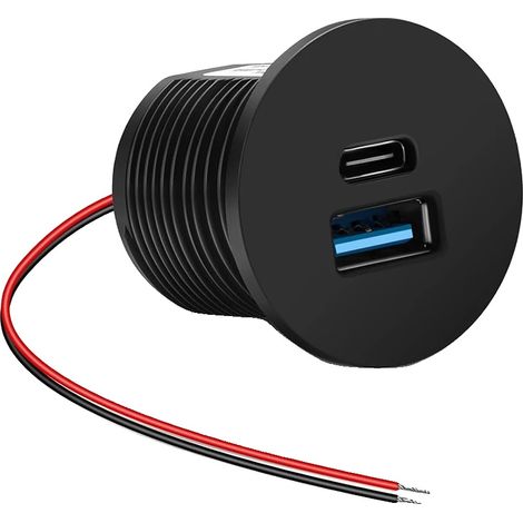 USB-Ladeanschluss, 48W Schnellladung, breite Kompatibilität, Blaues Licht (1/2)