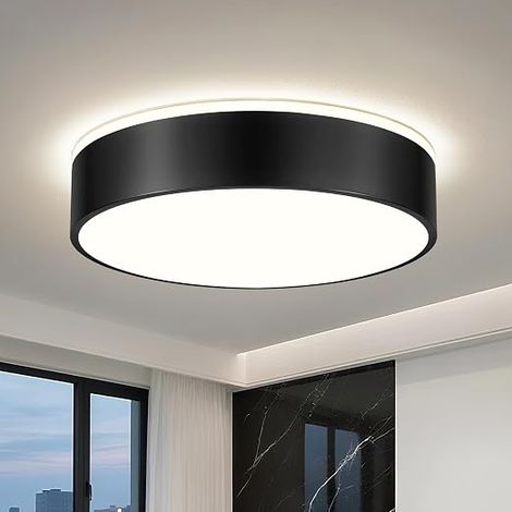 LED Ceiling Light, Interior Lights Black Metal, 4000K, 36W, Ø40 cm (1/5)