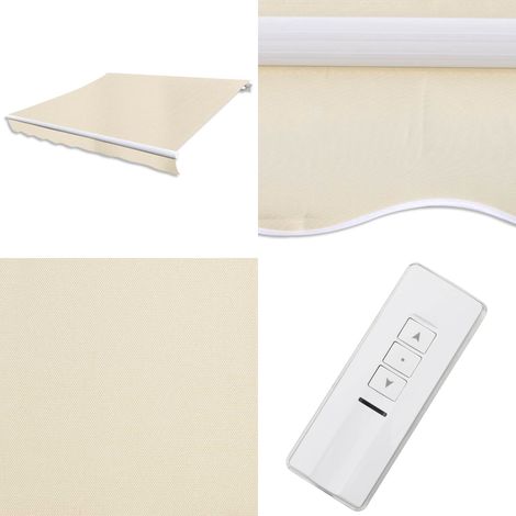 Gelenkarmmarkise Motorisiert 400 cm Cremeweiß - Markise - Sonnensegel - Gartendeck - Terrassenüberdachung - Aluminiummarkise - Home & Living (1/5)
