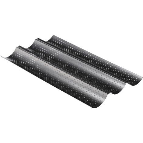 Baguette Backblech - 38 x 24 cm - Brot Brötchen Back Form Antihaft