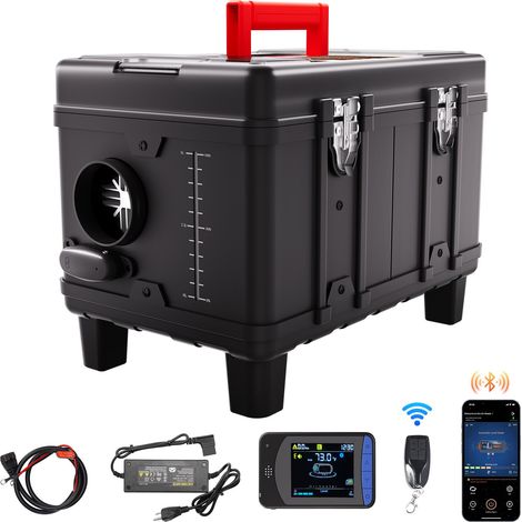 Chauffage Diesel 5-8KW, Réchauffeur d'Air Diesel Tout-en-Un 12/24 V, Contrôle par App Bluetooth, Télécommande et Écran d'Affichage, Alarme CO, Portable, Chauffage Rapide, pour Bateau Camping-car (1/5)