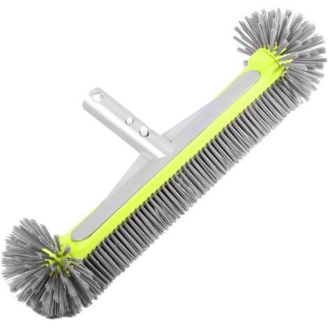 Spazzola professionale robusta per pareti e piastrelle di piscina, testa rotonda da 44,5 cm con manico in alluminio resistente, setole in nylon di alta qualità con clip EZ (1/5)