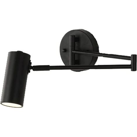 Applique murale pour chambre, applique murale avec bras doré, lampe de lecture, applique murale moderne et orientable en métal, applique murale pour salon –