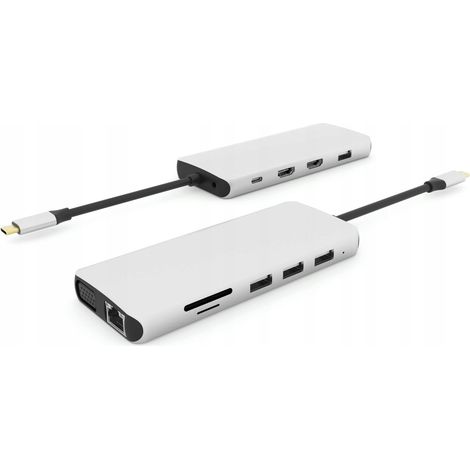 Docking station mobile 12 in 1 eSTUFF USB-C, ES623009