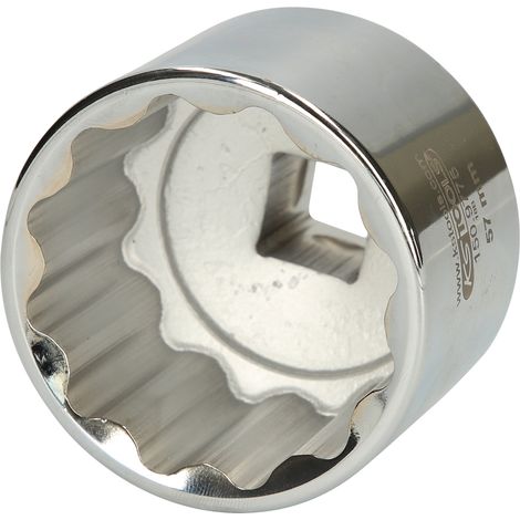 Kstools – Douille spéciale cardan 3/4' 57 mm – 12 pans – Système FlankTraction – Acier Chrome Vanadium – Finition chromée (1/5)