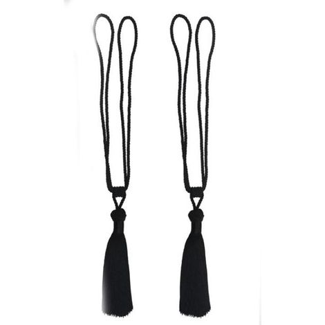 Gardinenhalter, 2 Stück, Raffhalter, Gardinenbänder, Polyester, Dekorative Gardinen, Gardinenkordel, Dekorative Gardinenbänder für Wohnzimmer, 60 cm lang (1/5)