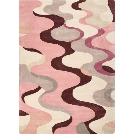 Area Rug Multicolour Viscose and Wool Rectangular Shape Geometric Pattern 160 x 230 cm Retro Style Living Room KOTLI