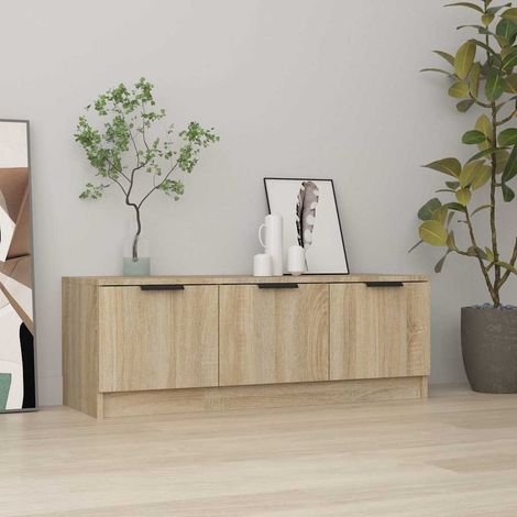 vidaXL TV Cabinet Sonoma Oak 102x35x36,5 cm Engineered Wood (1/5)