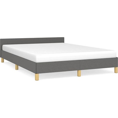 Maison Exclusive - Bettgestell ohne Matratze Dunkelgrau 140x200 c (1/5)