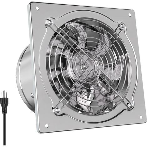 Extracteur d'air inox 6 pouces – Ventilateur mural silencieux pour cuisine, salle de bain, chambre (1/5)