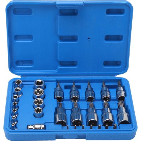29Pcs Étoile Douille Chrome Vanadium Moleté Mâle Femelle Kit de Réparation (1/5)