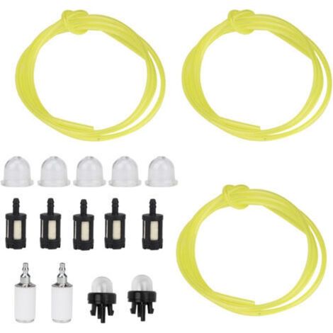 Ensemble de Tuyau Flexible et Filtre pour Carburant, 1.5m, 3 Tailles Différentes, Inclus Ampoule et Primer - (1/3)