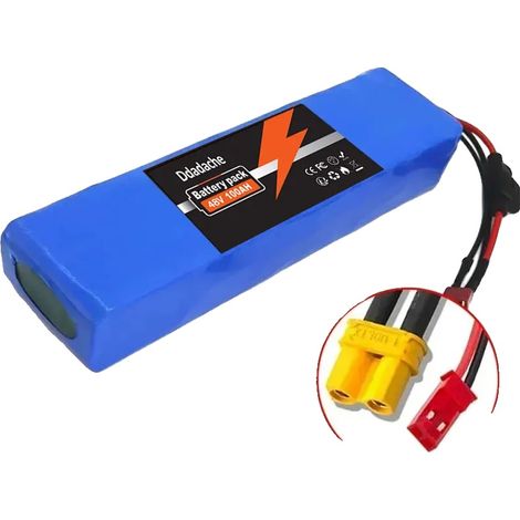 Batterie Lithium-ion, Capacité 100Ah, Configuration 48V, XT30-JST (1/2)