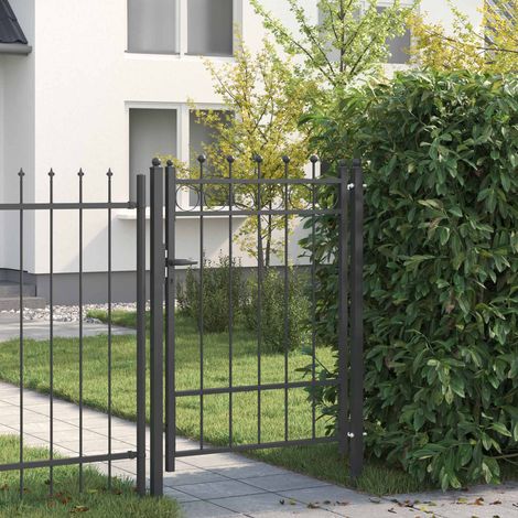 vidaXL Cancello per recinzione HORST 100 x 125 cm Metallo Nero