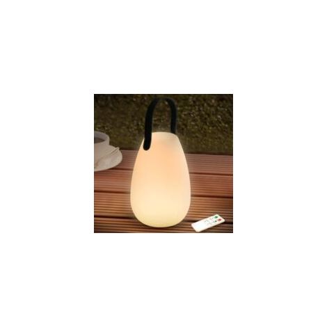 Wiederaufladbare LED-Tischleuchte für den Außenbereich, 8 Farben, dimmbar, kabellos, mit Fernbedienung, 4 Helligkeitsstufen, IP44 wasserdicht, geeignet für Schlafzimmer, Gärten und Terrassen (Oberfläc (1/4)