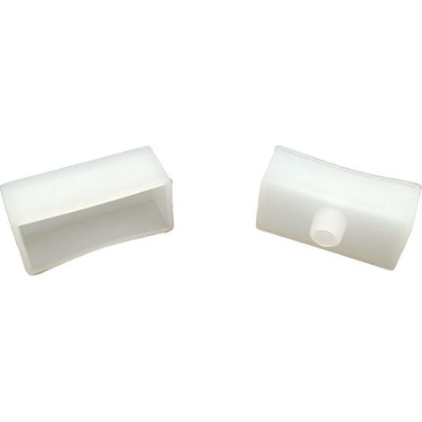 Jandei - Par de tapas para perfil flexible rectangular 30x14mm