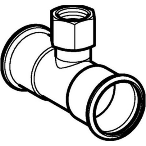 Geberit Mapress Acier inoxydable Té avec filetage intérieur, DN 40 / 20 / 40, dø 42 mm, 31317