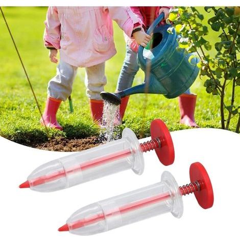 Super Semoir, Lot de 2 Pièces, Outil de Semis Manuel Miniature pour Jardinage, Semoir de Précision, Accessoire pour Pots et Semis (1/4)