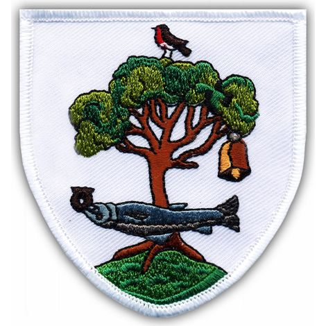 Parche con el escudo de armas de Glasgow - escudo - Reverso magnético - Parche/insignia/emblema bordado