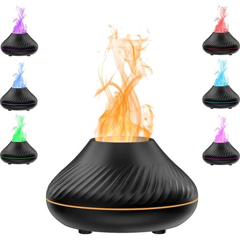 Essential Oil Diffuser with Flame Humidifier, Aromatherapy Diffuser, Super Quiet Portable Humidifier with Auto Shut Off (1/5)