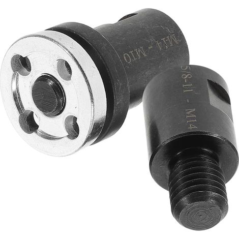 Kit Adaptateur pour Construction et Fabrication de Meubles 2 Pièces en Acier Tête de Conversion Filetée M10 à M14, Application Multifonctionnelle Rapide pour Meuleuse D'angle (1/5)