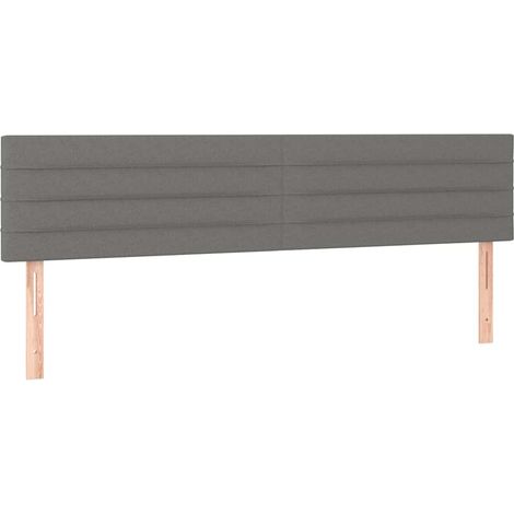 Maison Exclusive - Cabeceros tela gris oscuro 180x5x78/88 cm (1/5)