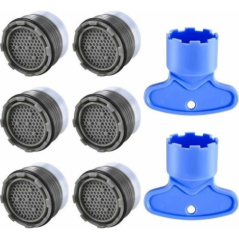 Strahlregler für Wasserhähne, Küchenarmaturenauslauf, Badezimmerarmatur, wassersparend, Strahlregler für Wasserhähne, wassersparend, 6-teiliges Set