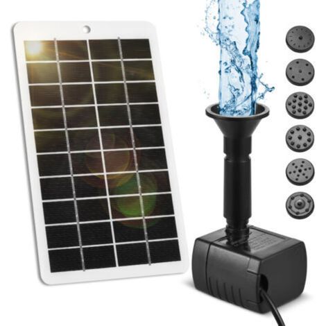 Solar panel 4W 5V pump 120L/h 9 nozzles black garden (1/5)