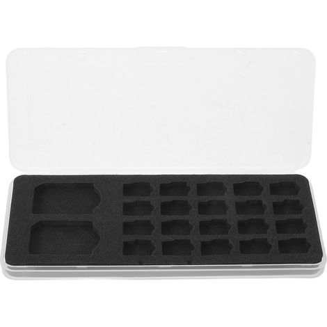 Étui de Rangement pour Cartes mémoire : Boîte de Rangement en Plastique Transparent - Organiseur Grande capacité pour Cartes mémoire et Accessoires pour appareils Photo Reflex numériques (1/5)