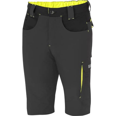 Sparco 02428GSGF Bermuda Leichte technische Shorts Laredo Grau/Gelb L