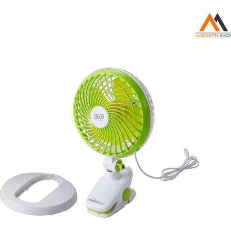 MINI FAN USB - VENTILATORE PORTATILE CLIP E BASE