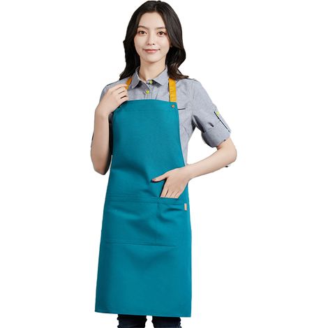 Tablier Avec Poche - Tablier Antisalissure Pour Cuisine Jardin Peinture Soins - Réglable Col Et Taille - 1 Pièce (1/5)