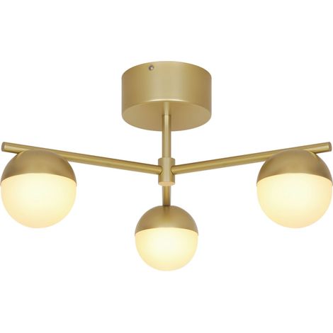 Plafonnier CONTINA Métal Laiton brossé, H.25,3 IP20 G9 /Nordlux Intérieur (1/5)
