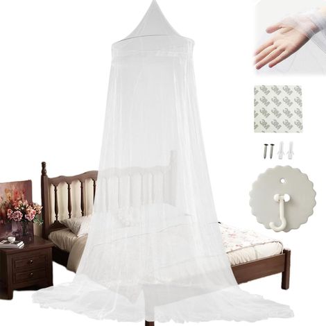 Moustiquaire de Lit,Moustiquaire,Moustiquaire Ciel de Lit,Moustiquaire à Mailles Fines,Grande Moustiquaire de Lit Prévenir Moustiques,Moustiquaires de Lit Bébé,Lit Simple,Lit Double (1/5)