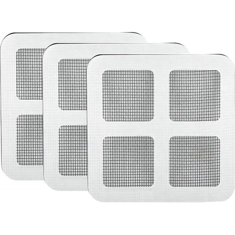 Lot de 10 Patchs D'écran de Fenêtre, Réparation Moustiquaire Patch Réparation Moustiquaire, pour Trous et Déchirures, 10x10CM (1/5)