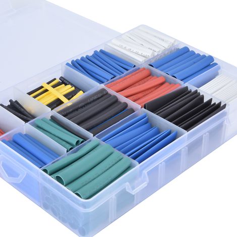 Kit de 670 tubes thermorétractables en polyoléfine pour protection étanche de câbles et fils électriques (1/5)