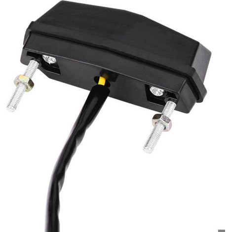 Lampe de plaque d'immatriculation LED universelle 12V pour moto, feu arrière blanc,de (1/4)