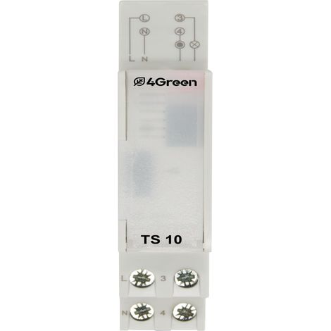 Minuterie électromécanique pour éclairage d’escalier 1 Module DIN, 230V pour Tableau électrique, Interrupteur temporisé réglable de 45 Sec à 7 Min, Compatible avec différentes Lampes (1/2)