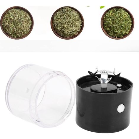 Broyeur à cigarettes portable, petit broyeur à cigarettes rechargeable, kit pour fumeurs, noir (1/5)