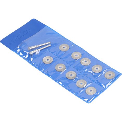 Lot de 10 disques de coupe diamantés fins avec tige, meule de ponçage ronde pour bois, métal et pierre, 16 mm / 0,6 po (1/5)