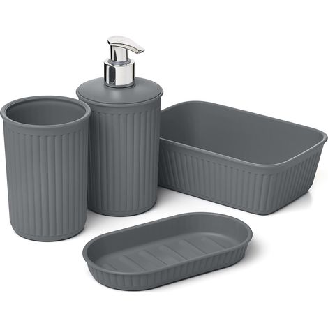 Ensemble 4 Pièces Salle de Bain Baobab en Plastique, sans BPA (1/5)