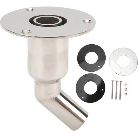 Raccord de tuyauterie d'échappement traversant la coque de 22 mm, douille en acier inoxydable 316 pour tuyau de chauffage diesel de yacht ou de bateau, coude (1/5)