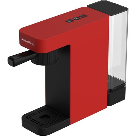 Melchioni Family Machine à café Sublime 3 en 1 1400 W 20 Bar Capsules Nespresso Dolce Gusto et café moulu Rouge