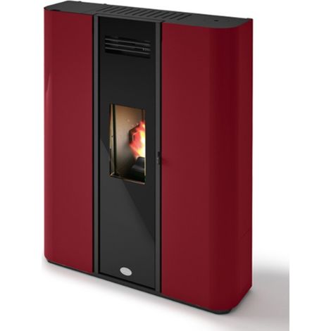 Estufa De Pellet Hermética Eva Calòr Slim DIVA 901668300 Acabado Rojo (1/4)