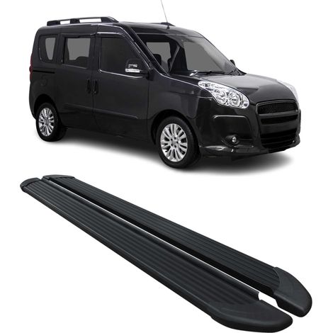 Marchepieds Latéraux pédale pour Fiat Doblo 2010-2021 L1 Noir Aluminium 2Pcs (1/5)
