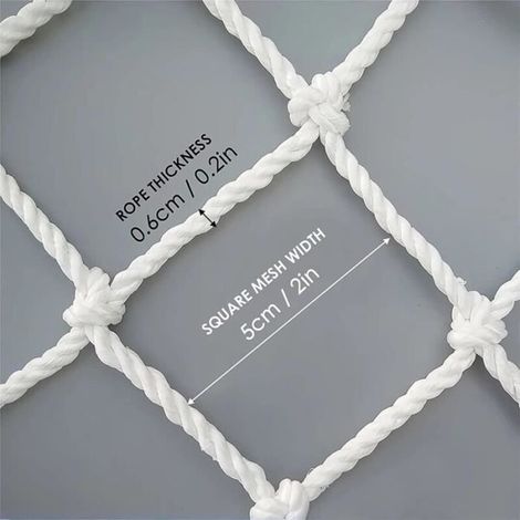 1×10m Filet de Sécurité en Filet Protection Anti-Chute Fenêtres Balcon Corde Solide Durable Empêcher Chutes