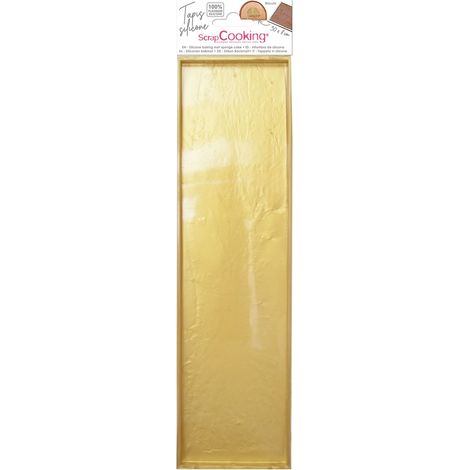 Moule Silicone Tapis Génoise 30 x 8 cm Pour Gateaux, Patisseries 2972, Doré (1/2)