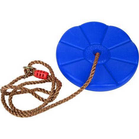 Balançoire à corde d'escalade pour arbre, siège suspendu en disque, équipement de jeu pour enfants, bleu (1/5)