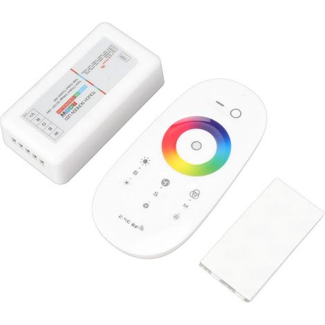 Variateur tactile RF sans fil 2.4G, contrôleur de lumière RGBW 7 couleurs pour bandes LED RGB, alimentation DC 12V à 24V (1/5)